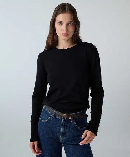 Siyah Monogram Düğmeli Triko Iw6260050176001 | Ipekyol