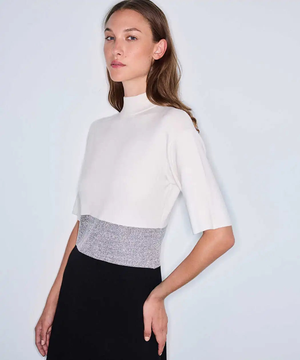 Ekru Colorblock Triko Elbise Iw6260002213018 | Ipekyol