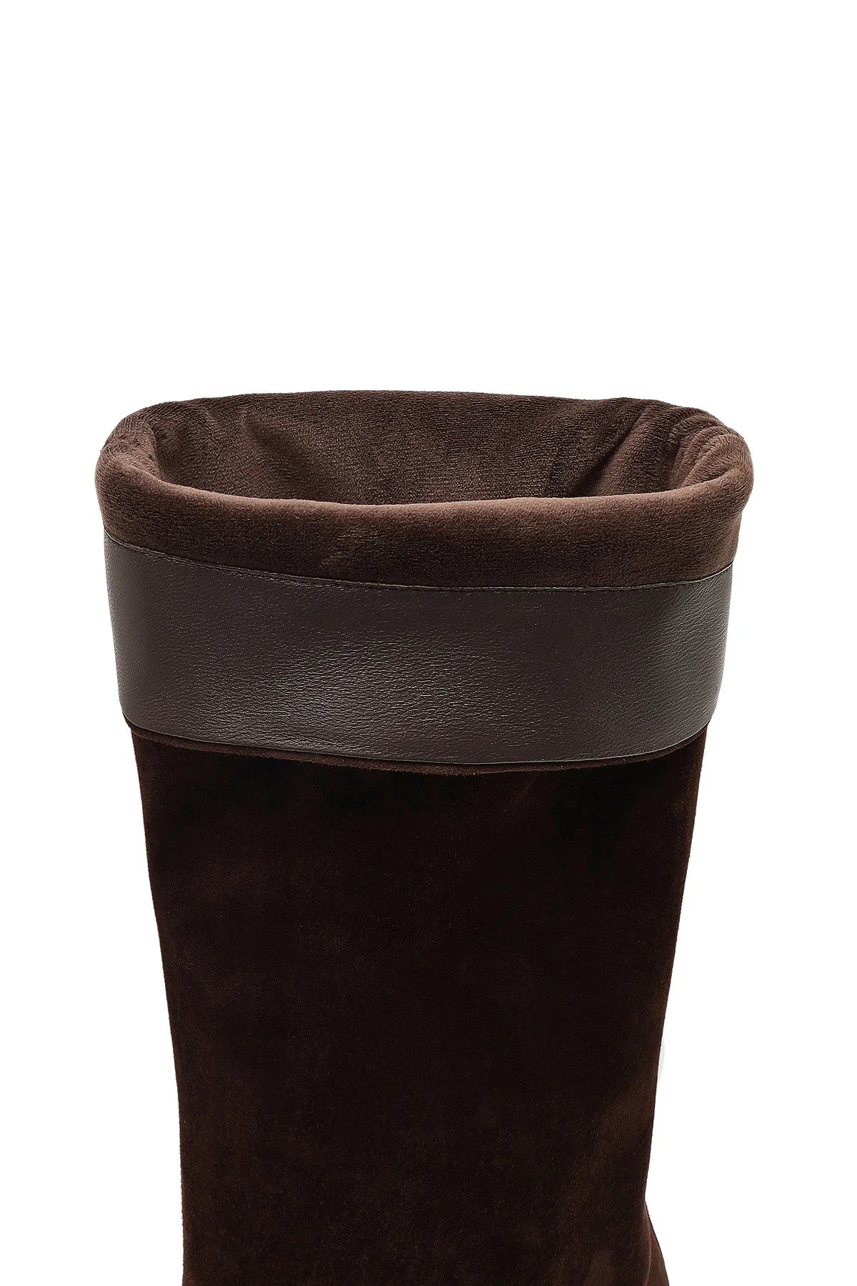 Kadın Kahverengi Ince Topuklu Süet Deri Çizme