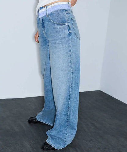 Mavi Kontrast Bel Wide Leg Jean Pantolon Iw6260018037629 | Ipekyol