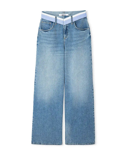 Mavi Kontrast Bel Wide Leg Jean Pantolon Iw6260018037629 | Ipekyol