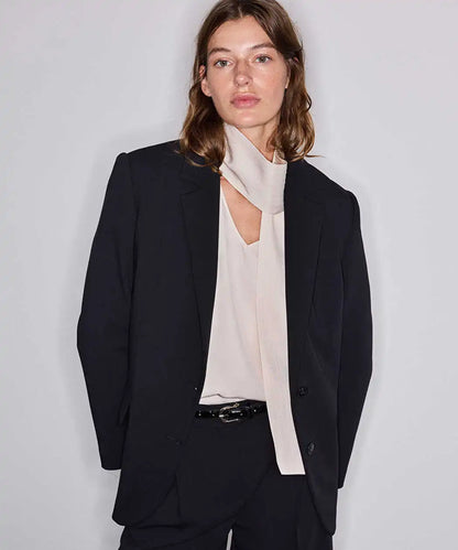 Siyah Vatkalı Oversize Blazer Iw6260106130001 | Ipekyol
