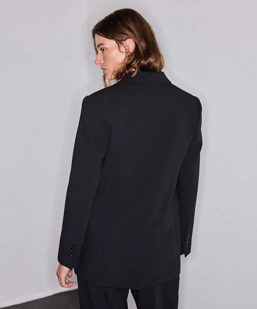 Siyah Vatkalı Oversize Blazer Iw6260106130001 | Ipekyol