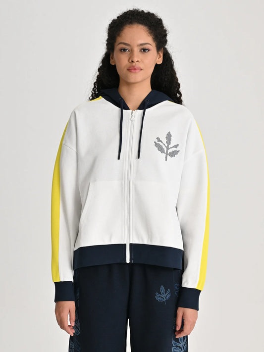 Fenerbahçe Ekru Tribün Palamutlu Kadın Oversize Sweatshirt