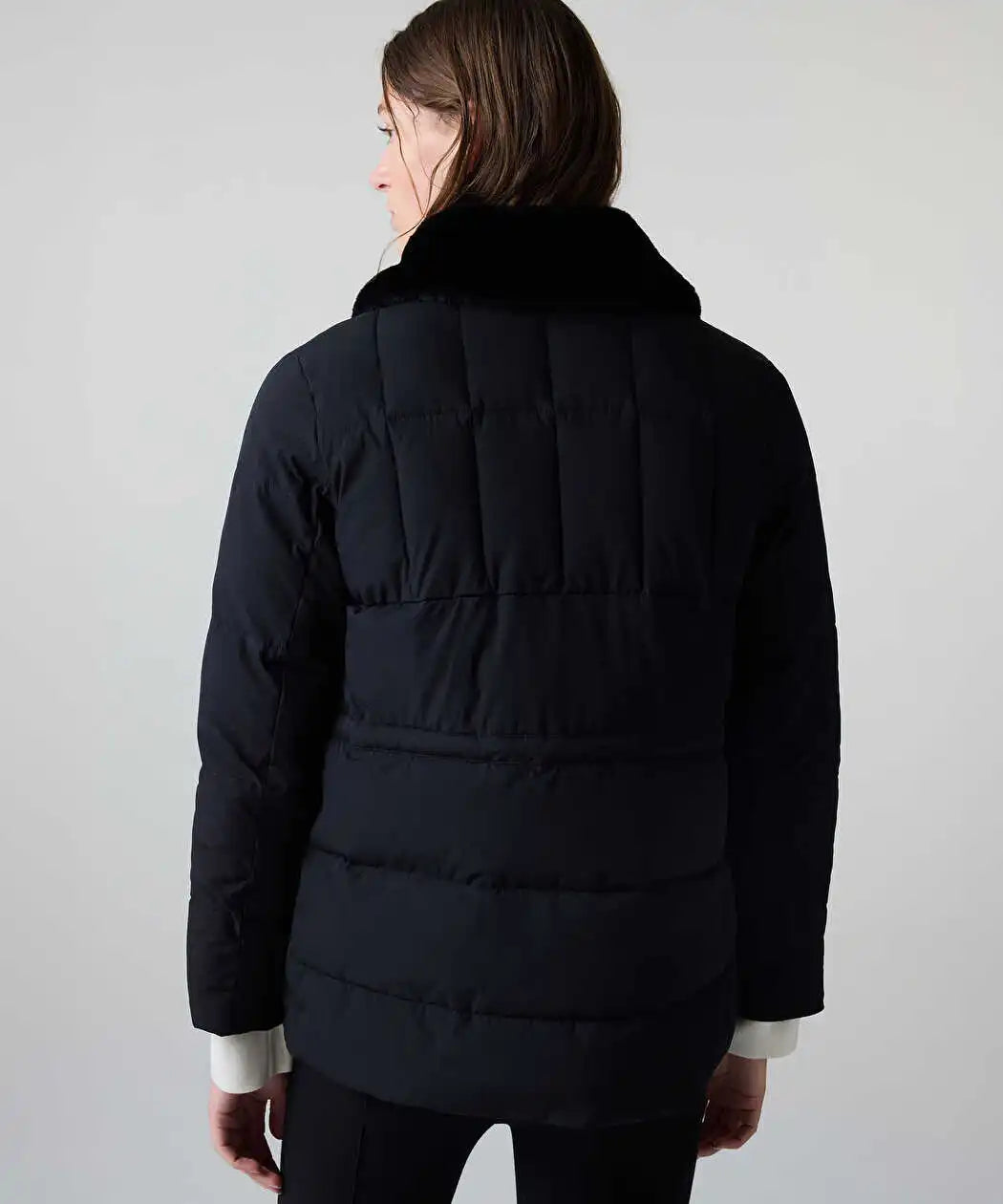 Siyah Teknik Kumaş Şişme Mont Iw6260012405001 | Ipekyol