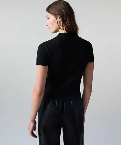 Siyah Dik Yaka Basic Triko Iw6260050209001 | Ipekyol