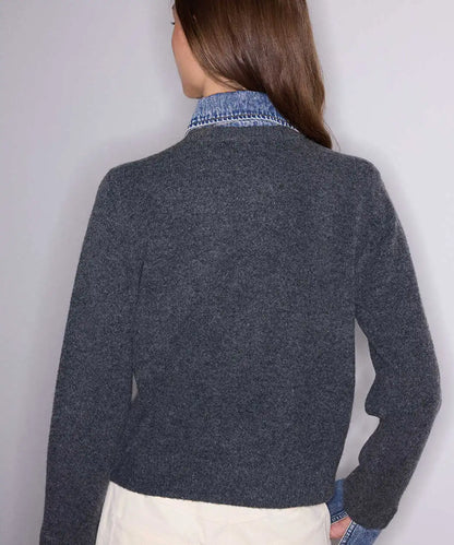 Gri Çift Parça Görünüm Denim Mix Triko Iw6260050193126 | Ipekyol