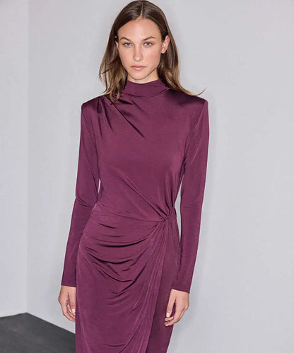 Mor Vatkalı Jarse Elbise Iw6260002222008 | Ipekyol