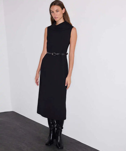 Siyah Kemerli Midi Elbise Iw6260002214001 | Ipekyol