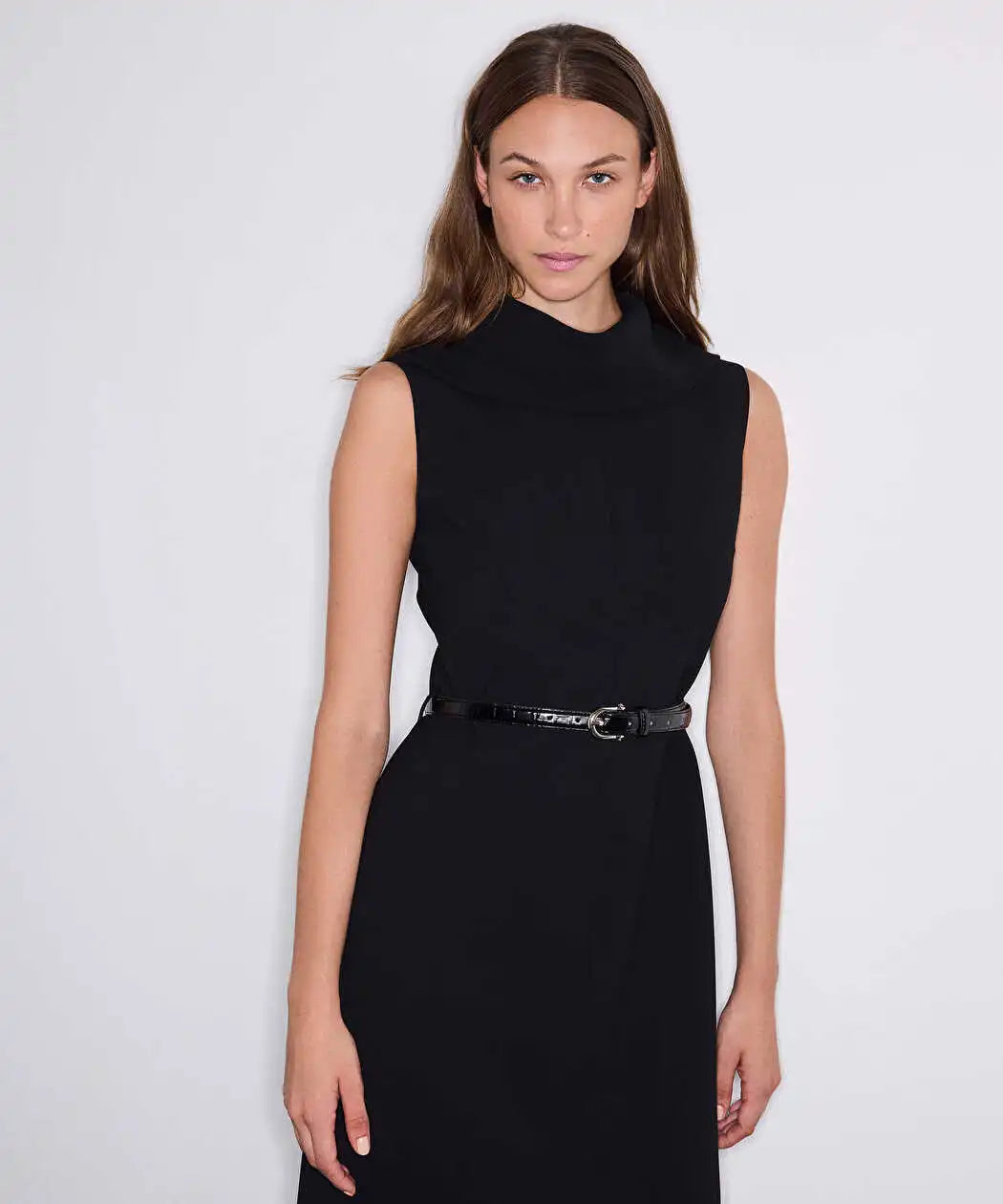 Siyah Kemerli Midi Elbise Iw6260002214001 | Ipekyol