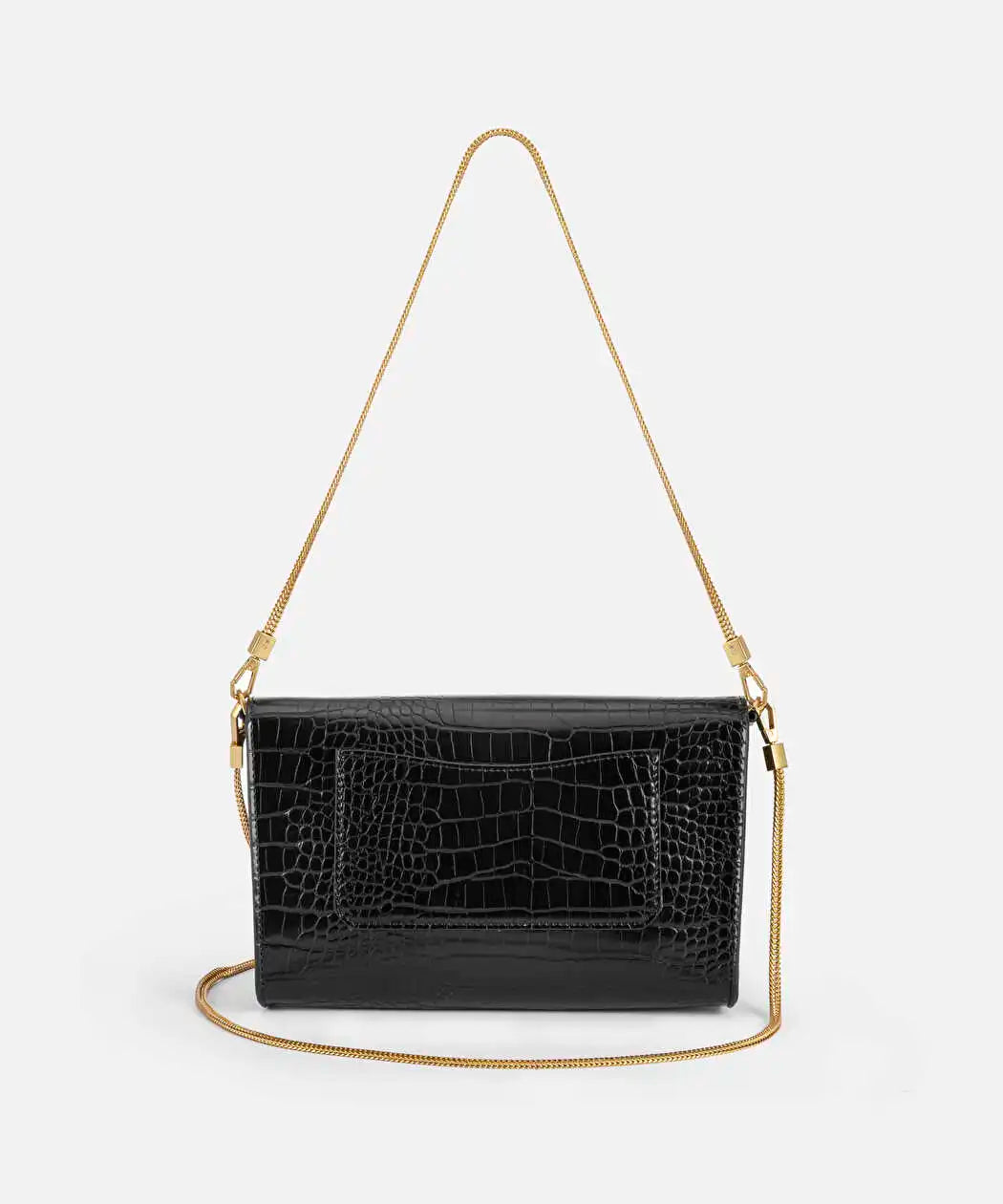 Siyah Kapaklı Timsah Derisi Görünümlü Clutch Iw6260121002001 | Ipekyol