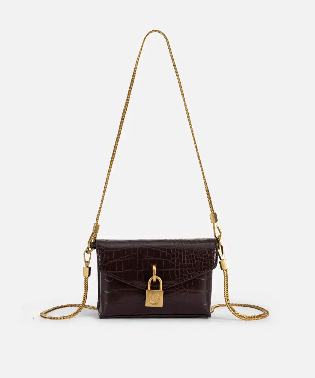 Kahverengi Timsah Derisi Görünümlü Clutch Iw6260121003006 | Ipekyol