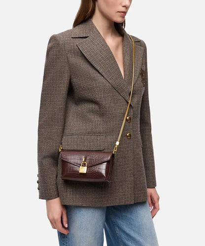 Kahverengi Timsah Derisi Görünümlü Clutch Iw6260121003006 | Ipekyol