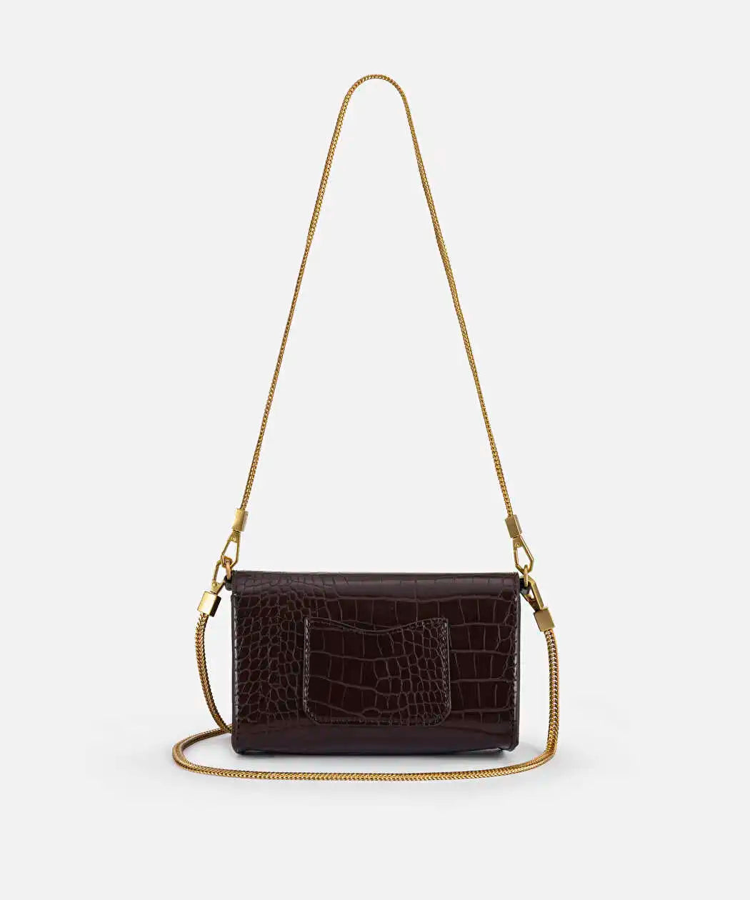 Kahverengi Timsah Derisi Görünümlü Clutch Iw6260121003006 | Ipekyol