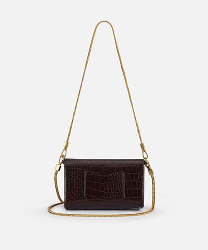 Kahverengi Timsah Derisi Görünümlü Clutch Iw6260121003006 | Ipekyol