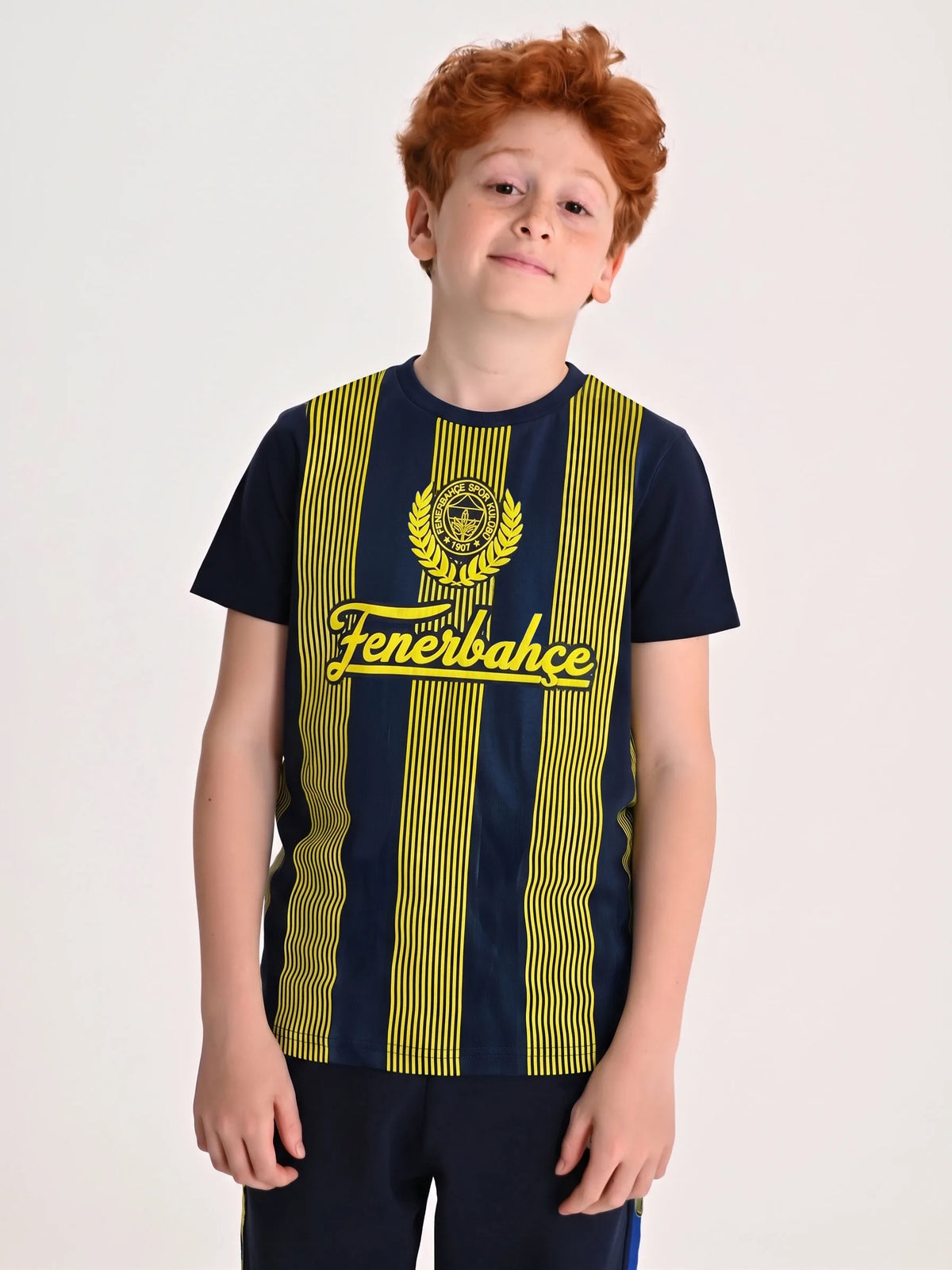 Fenerbahçe Lacivert Kolej Çubuk Detaylı Çocuk Tshirt