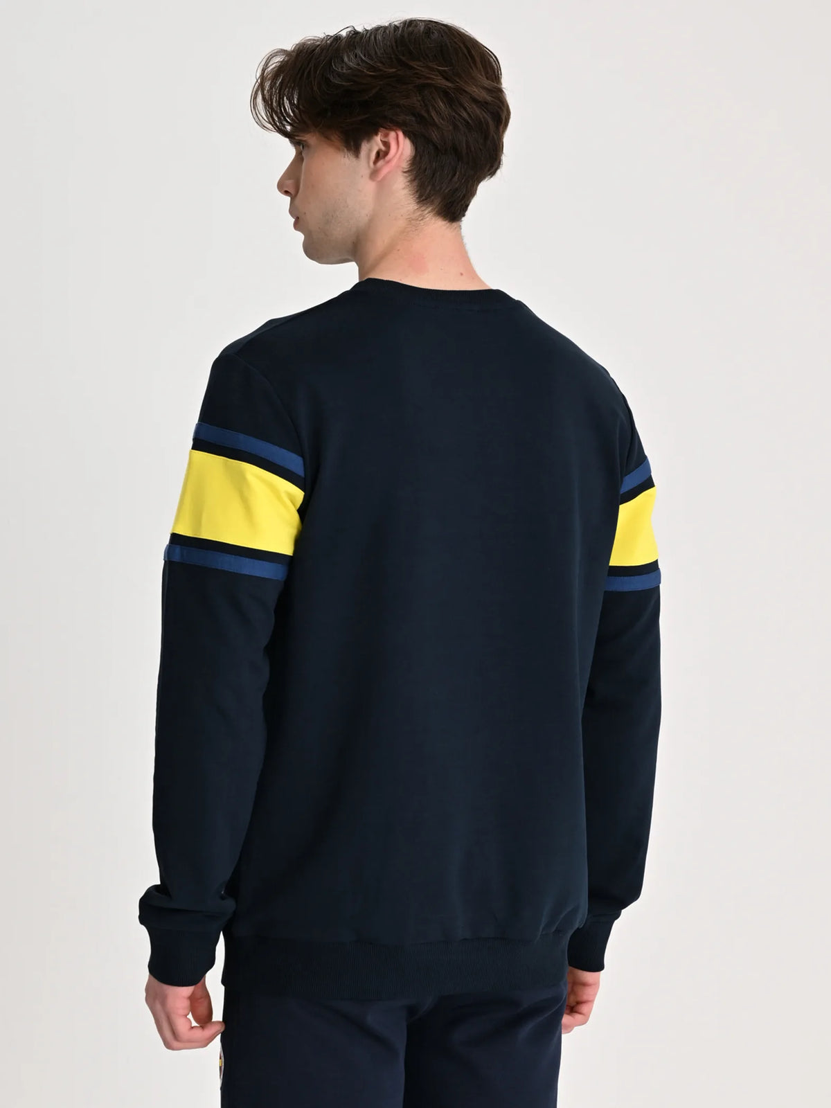 Fenerbahçe Lacivert Tribün Sarı Bantlı Erkek Sweatshirt
