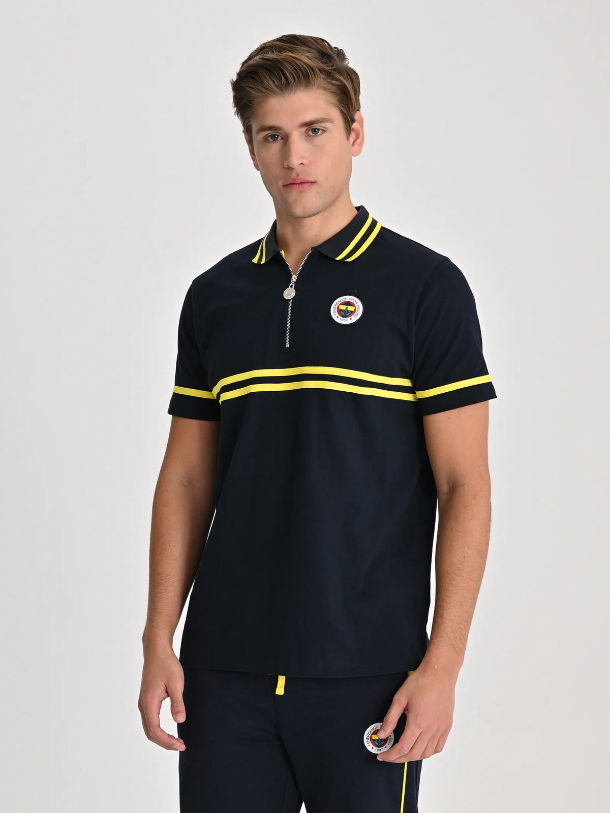 Fenerbahçe Tribün Sarı Lacivert Erkek Polo Tshirt