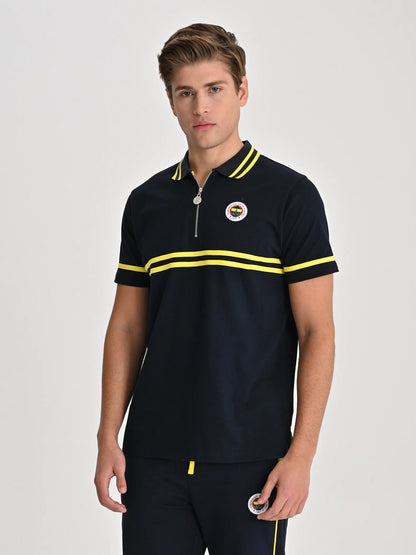 Fenerbahçe Tribün Sarı Lacivert Erkek Polo Tshirt