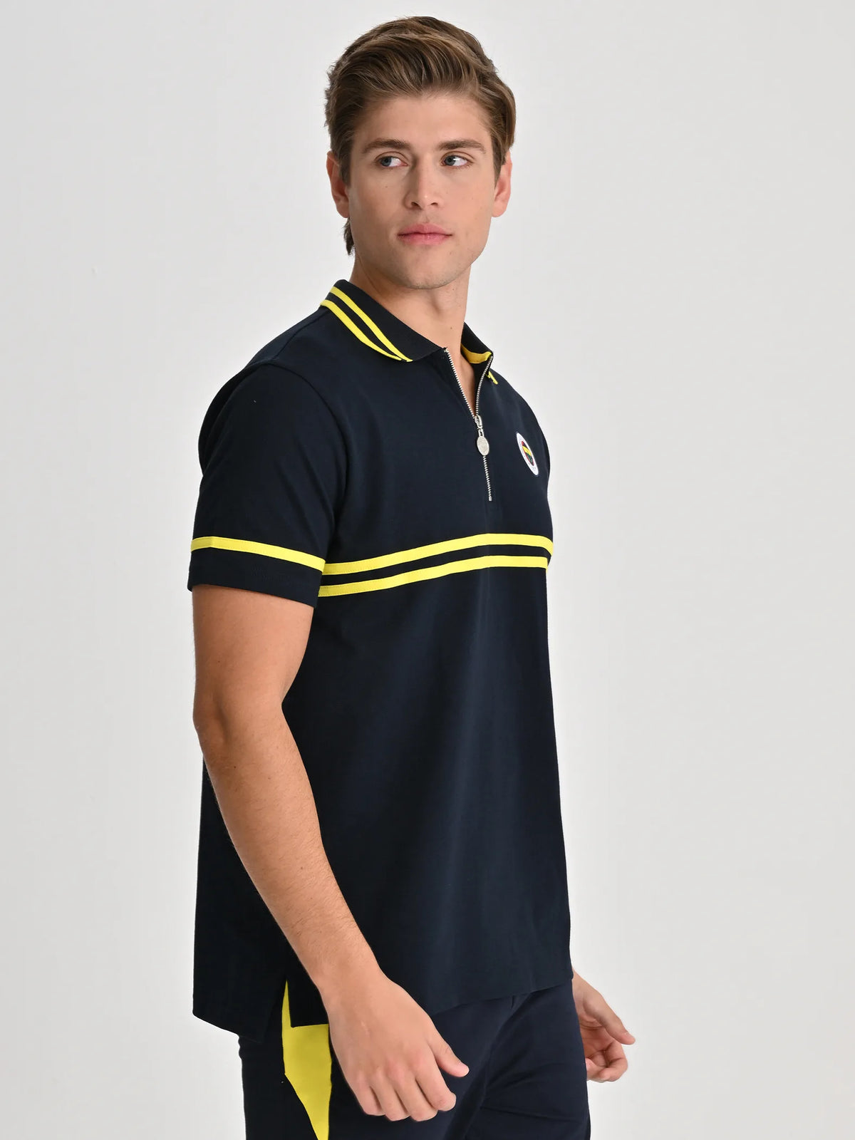 Fenerbahçe Tribün Sarı Lacivert Erkek Polo Tshirt