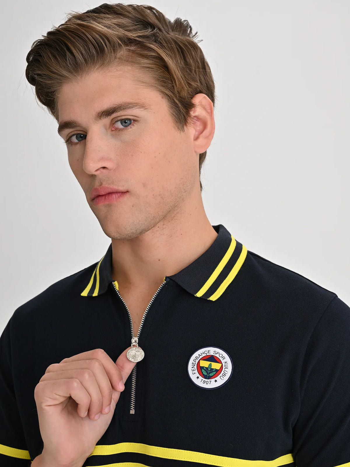 Fenerbahçe Tribün Sarı Lacivert Erkek Polo Tshirt