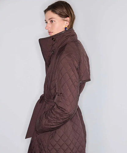 Natürel Kuşaklı Kapitone Mont Iw6260012153ad6 | Ipekyol