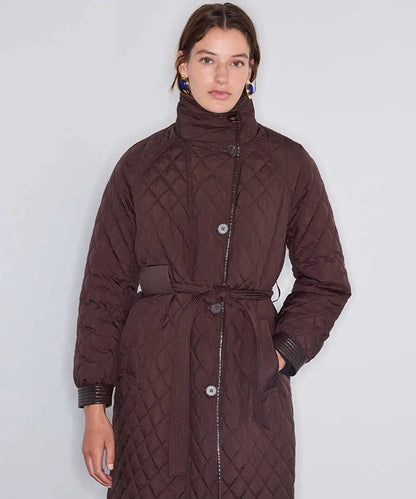 Natürel Kuşaklı Kapitone Mont Iw6260012153ad6 | Ipekyol
