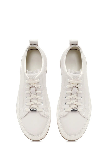 Erkek Beyaz Bağcıklı Deri Sneaker