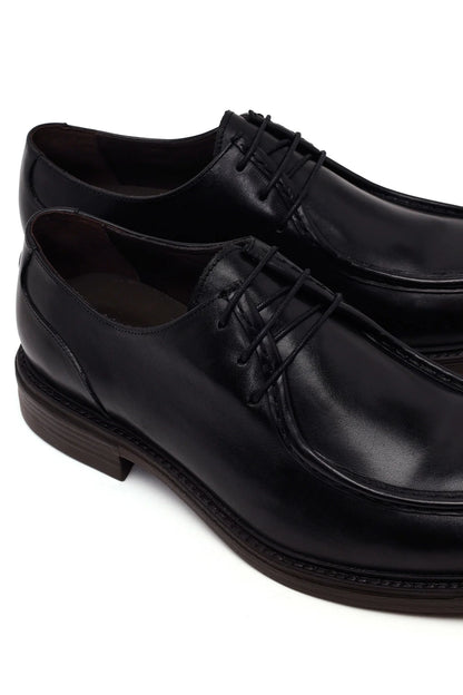 Derimod Black Erkek Siyah Bağcıklı Deri Casual Ayakkabı
