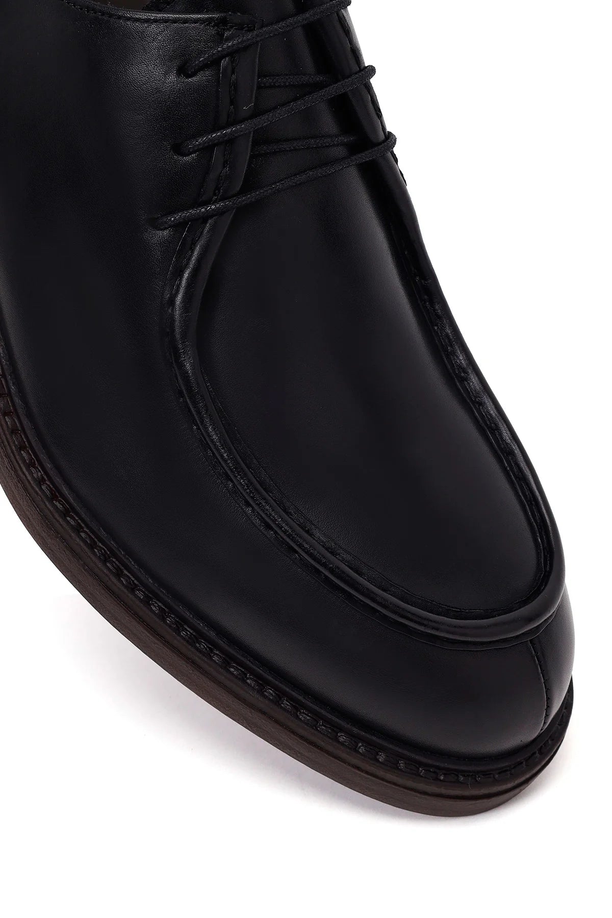 Derimod Black Erkek Siyah Bağcıklı Deri Casual Ayakkabı