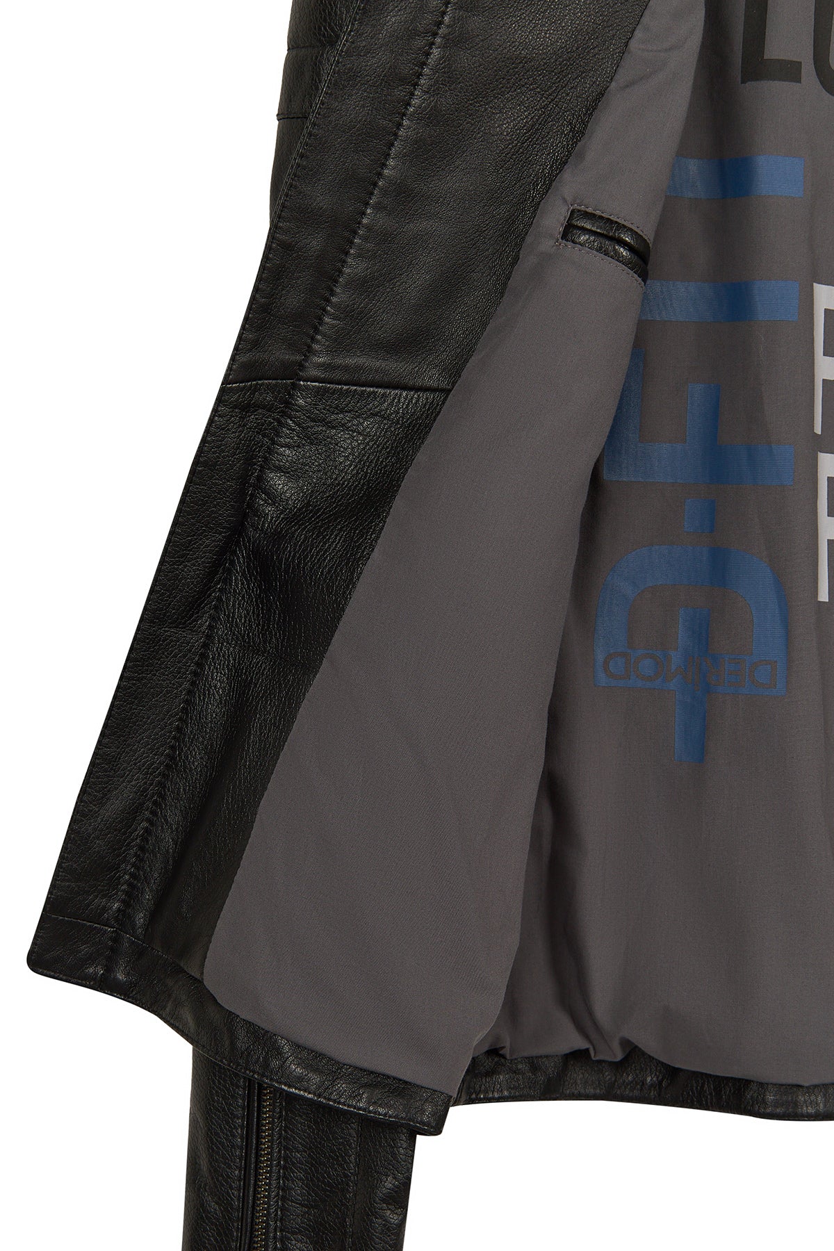 Lavine Erkek Siyah Slim-fit Deri Ceket