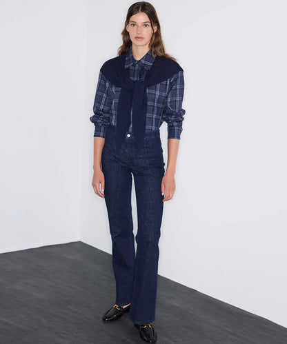 Lacivert Yüksek Bel Straight Fit Jean Pantolon Iw6260018056015 | Ipekyol