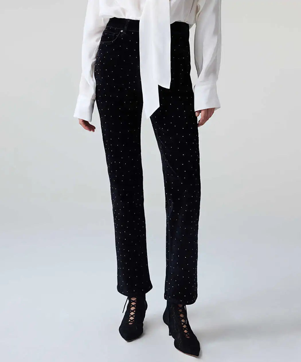 Siyah Hotfix Baskılı Straight Fit Jean Pantolon Iw6260018061001 | Ipekyol