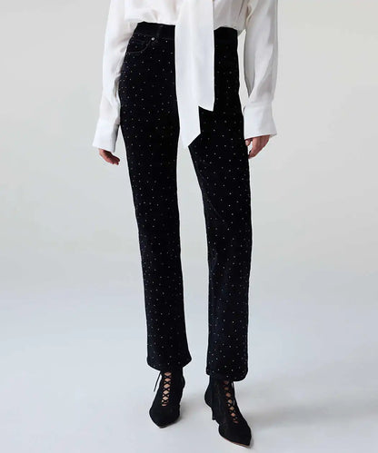 Siyah Hotfix Baskılı Straight Fit Jean Pantolon Iw6260018061001 | Ipekyol