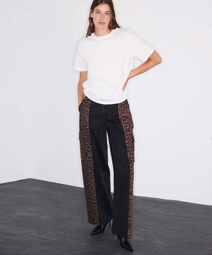 Siyah Leopar Desen Mix Jean Pantolon Iw6260018054001 | Ipekyol