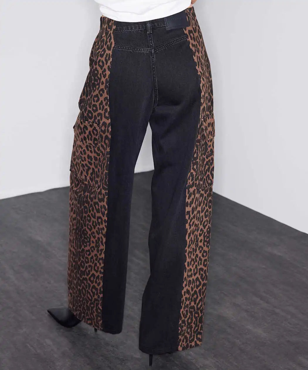 Siyah Leopar Desen Mix Jean Pantolon Iw6260018054001 | Ipekyol