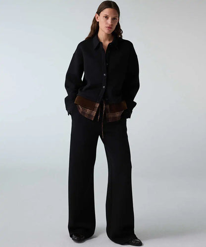 Siyah Kontrast Katmanlı Oversize Gömlek Iw6260025144001 | Ipekyol