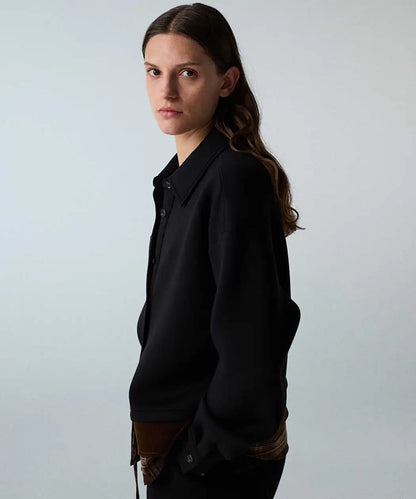 Siyah Kontrast Katmanlı Oversize Gömlek Iw6260025144001 | Ipekyol