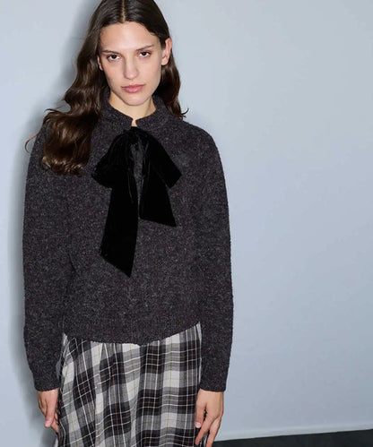 Kahverengi Fiyonklu Triko Hırka Iw6260050150074 | Ipekyol