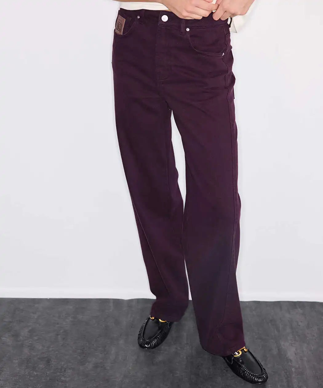 Mor Monogram Aksesuarlı Barrel Fit Jean Pantolon Iw6260018052008 | Ipekyol
