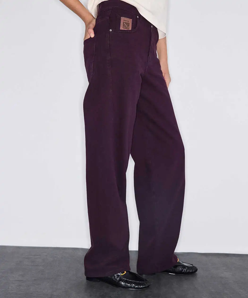 Mor Monogram Aksesuarlı Barrel Fit Jean Pantolon Iw6260018052008 | Ipekyol