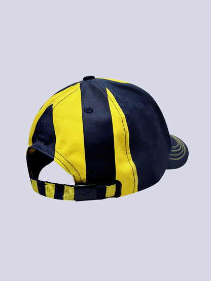Fenerbahçe Sarı Lacivert Çubuklu Unisex Şapka