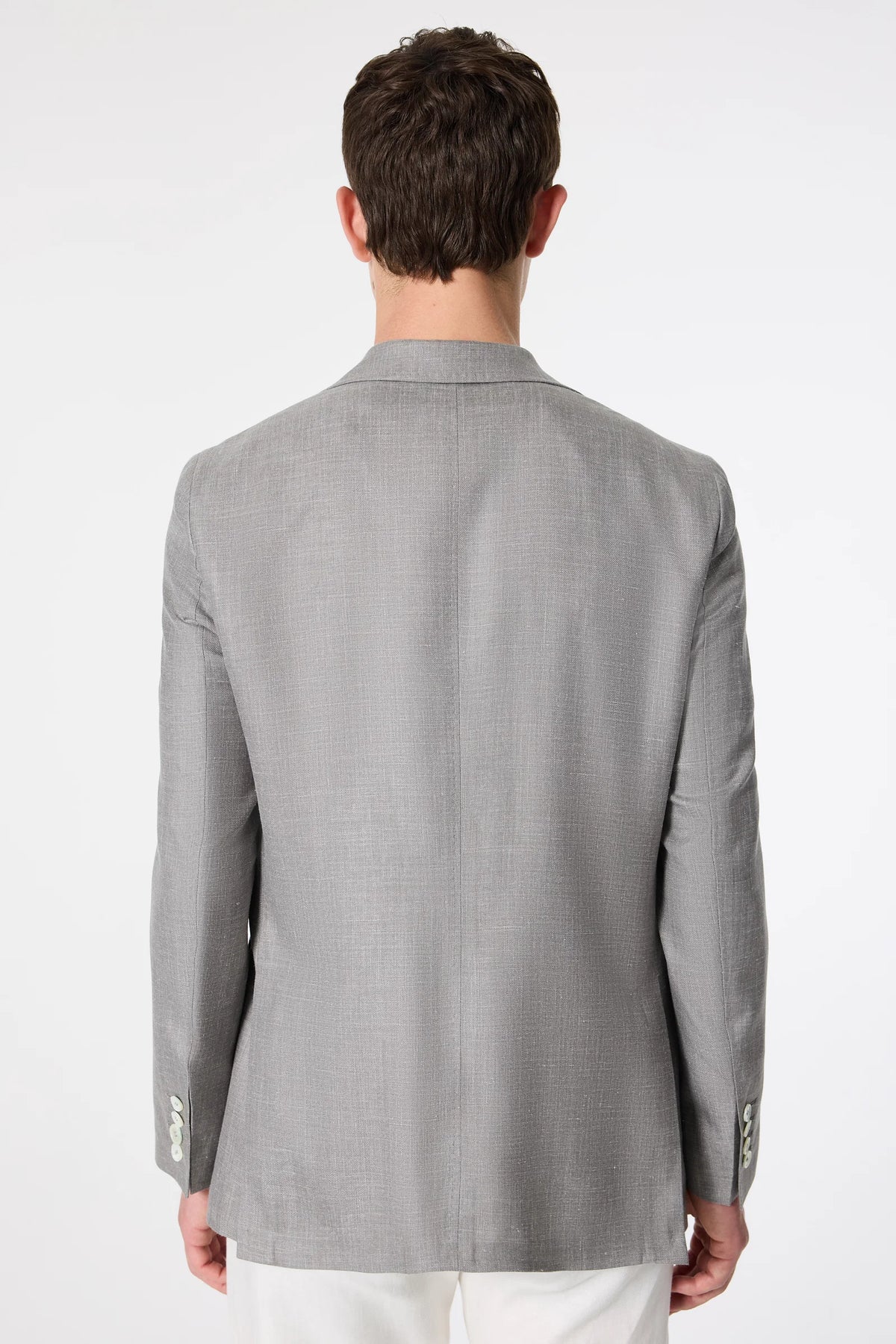 Damat Regular Fit Gri Diyogonal Kumaş Ceket