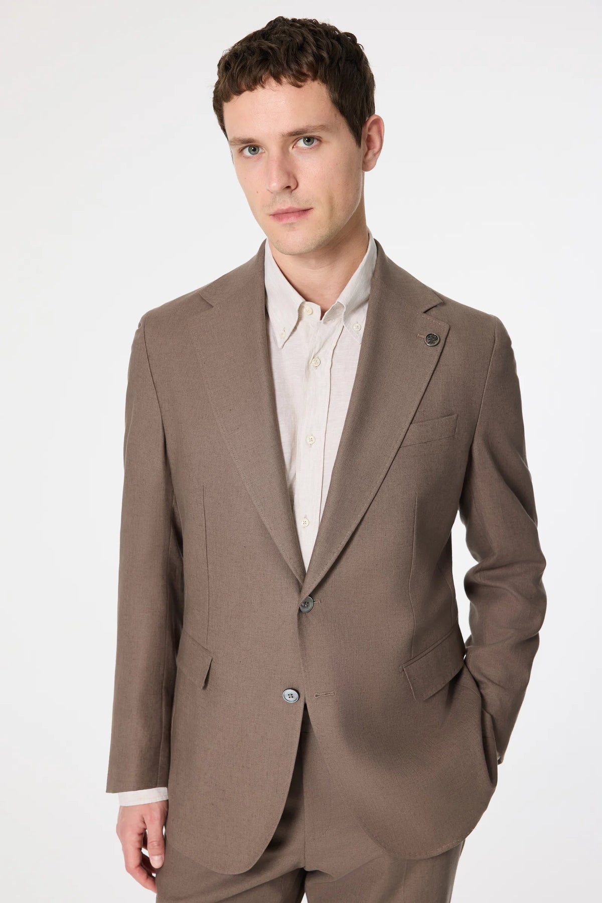 Damat Regular Fit Vizon Armürlü Takim Elbise