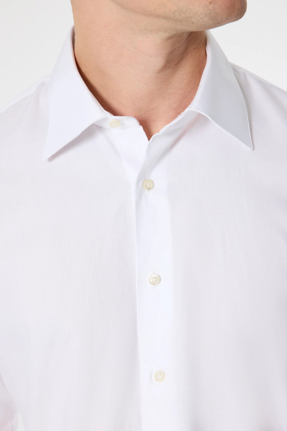 Damat Slim Fit Beyaz Gabardin Gömlek