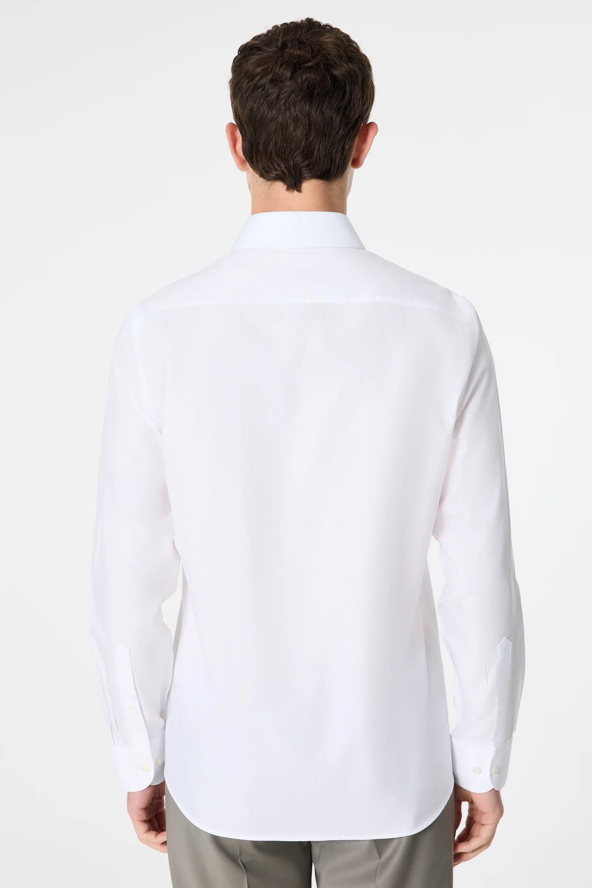 Damat Slim Fit Beyaz Gabardin Gömlek