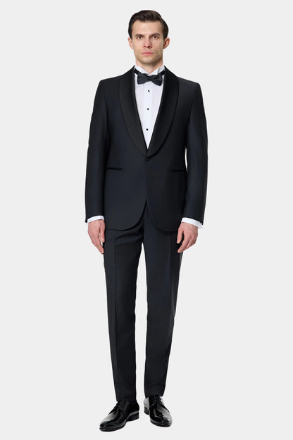 Damat Regular Fit Siyah Düz Smokin Takim