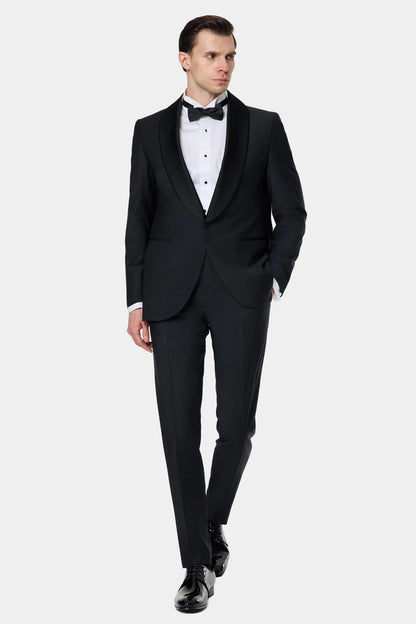 Damat Regular Fit Siyah Düz Smokin Takim