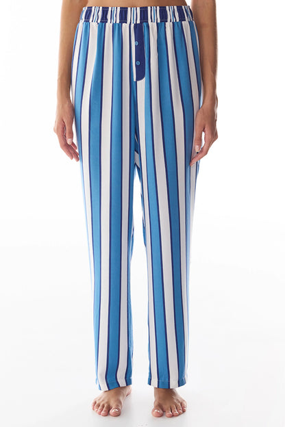 Mavi Vacation Çizgili Pijama Altı