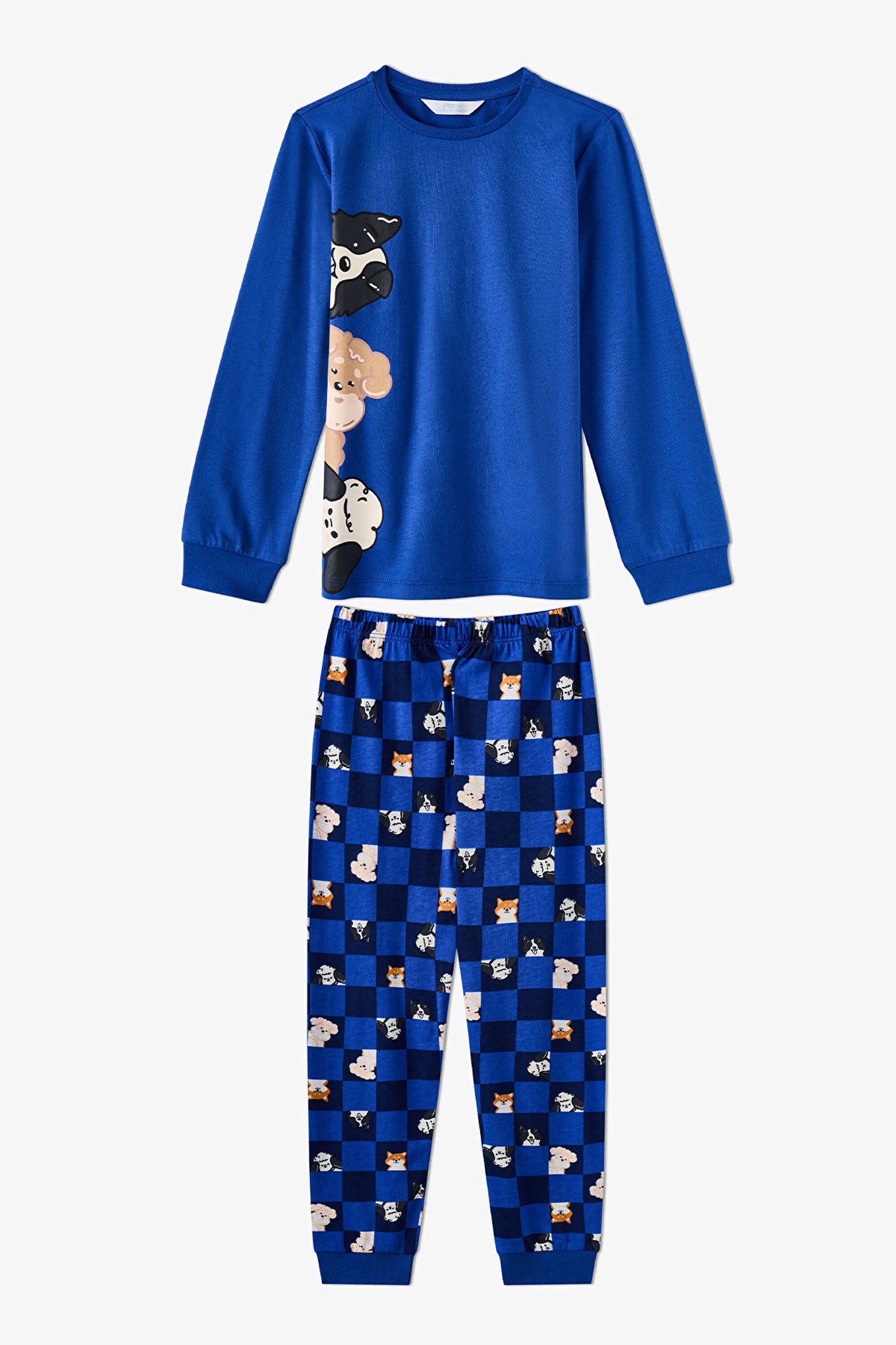Erkek Çocuk Saks The Paw Club Pamuklu Uzun Kollu Pijama Takımı